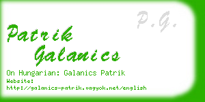 patrik galanics business card